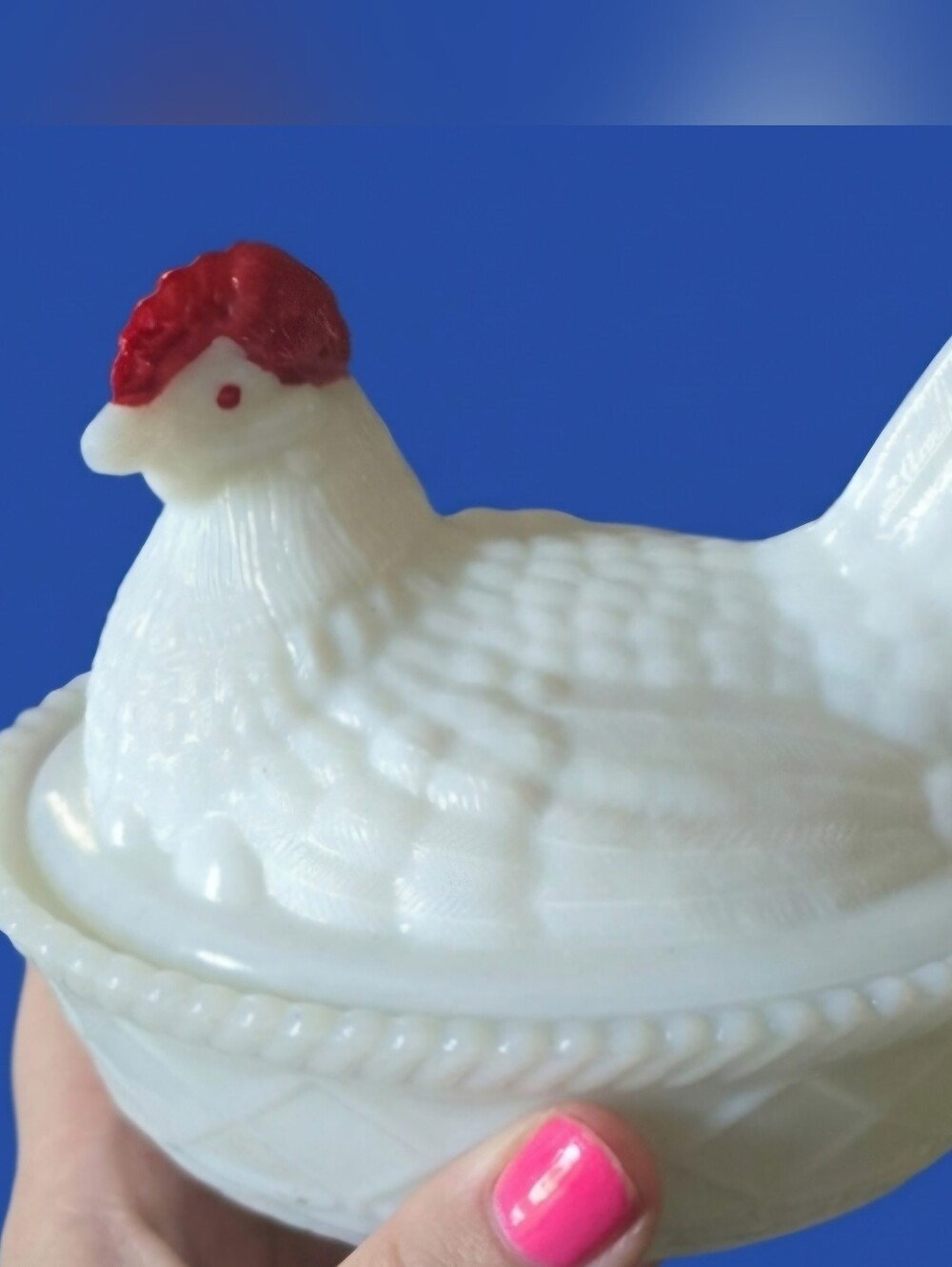 White Ceramic Hen on Nest Bird Dish - Pets Bird Accessory